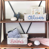 Personalized Macrame Basket | Cotton Yarn Storage Decor