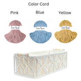 Personalized Macrame Basket | Cotton Yarn Storage Decor