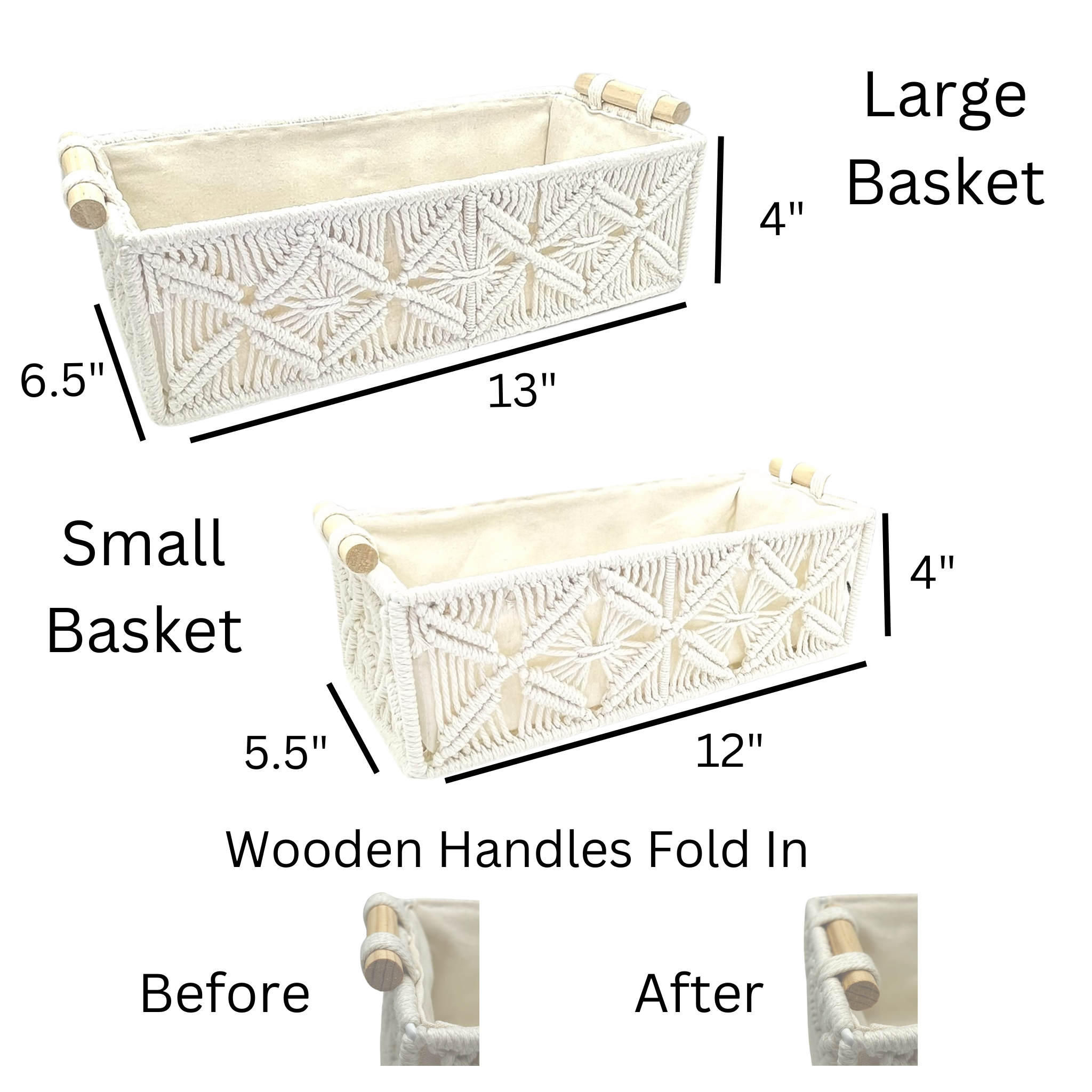 Personalized Macrame Basket | Cotton Yarn Storage Decor