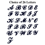 White Embroidered Iron-On Letters – 2 Inch Raised Script Alphabet Patches