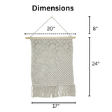 Medium Asymmetrical Macrame Wall Art | Boho Decor