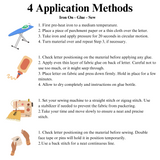 Black Embroidered Iron-On Letters – 2 Inch Raised Script Alphabet Patches