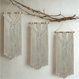Large Long Macrame Wall Hanging | Extra-Long Straight or V-Cut