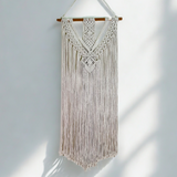 Large Long Macrame Wall Hanging | Extra-Long Straight or V-Cut