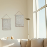 Medium Asymmetrical Macrame Wall Art | Boho Decor
