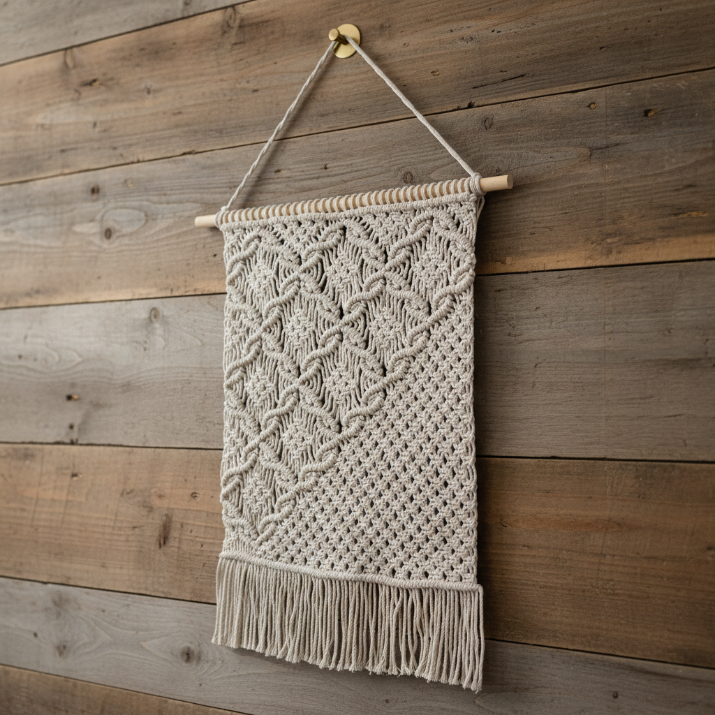 Medium Asymmetrical Macrame Wall Art | Boho Decor