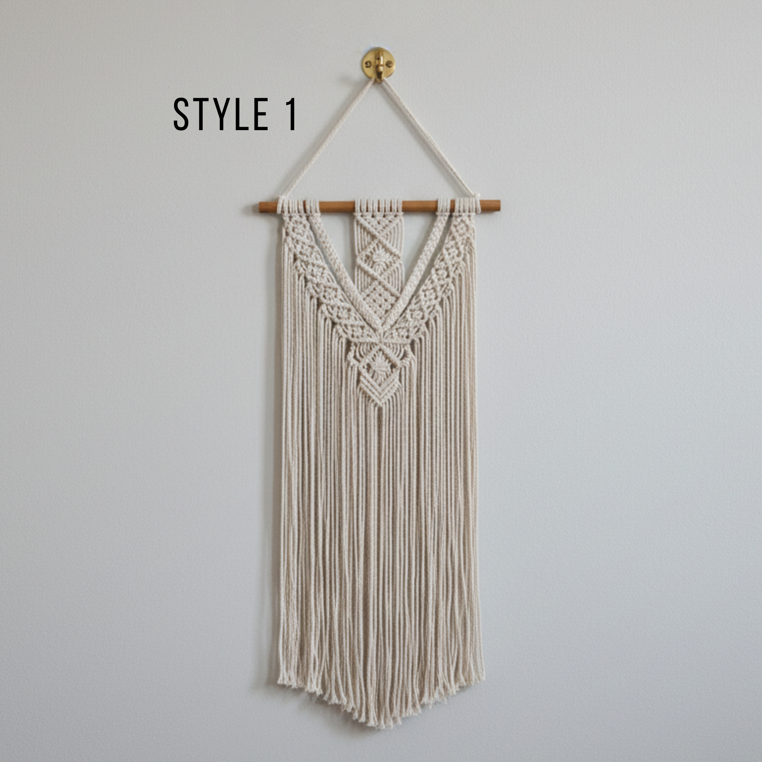Large Long Macrame Wall Hanging | Extra-Long Straight or V-Cut