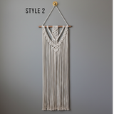 Large Long Macrame Wall Hanging | Extra-Long Straight or V-Cut