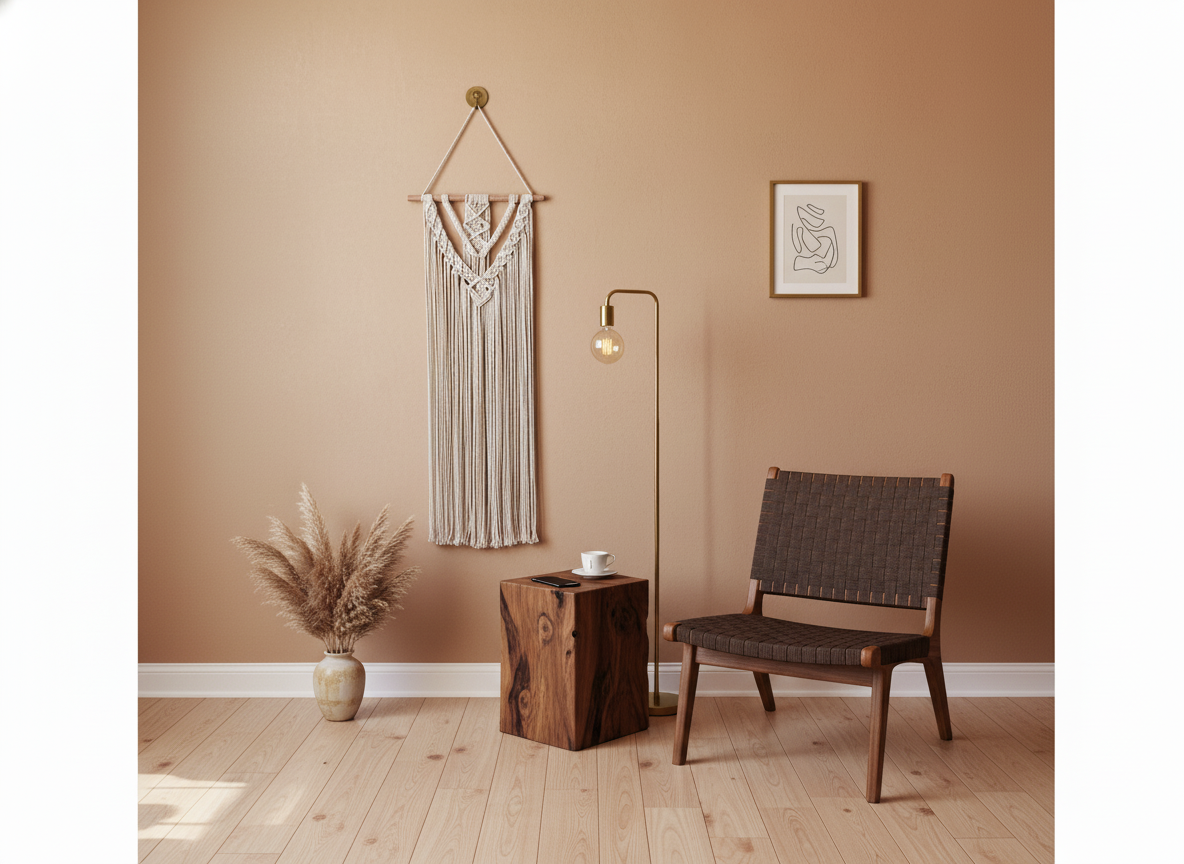 Large Long Macrame Wall Hanging | Extra-Long Straight or V-Cut
