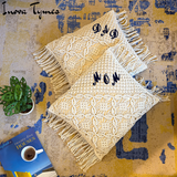 Personalized Macrame Pillow Cover with Fringe | Custom Boho 18x18 Pillow Cover