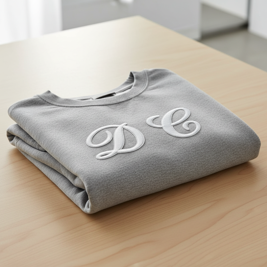 White Embroidered Iron-On Letters – 2 Inch Raised Script Alphabet Patches